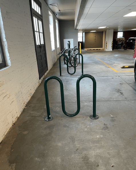 Secure bike racks Valley House Flats