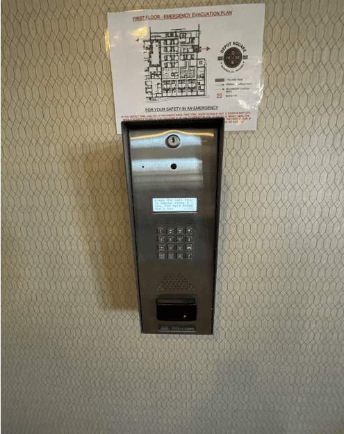 Valley House Flats Tenant calling system security feature